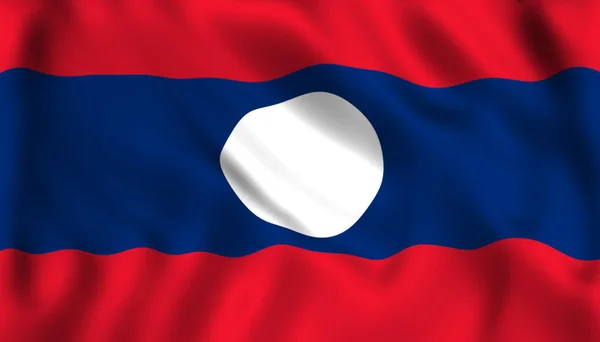 Laos Flag Waving Symbol — Stock Photo, Image