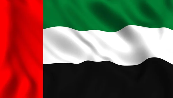 United Emirates Flag Waving Symbol — Stock Photo, Image