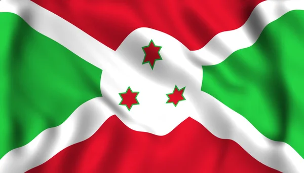 Прапор Бурунді Махає Вітрі Стокове Зображення