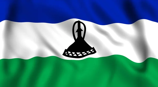 Символ Махаючи Прапором Лесото Стокова Картинка