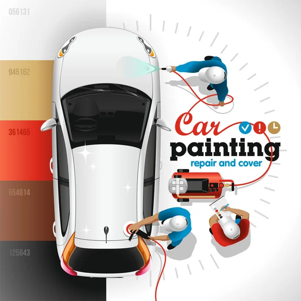 Station de peinture de voiture — Image vectorielle
