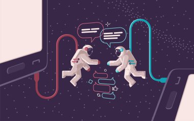 Akıllı telefonda açık alanda iletişim