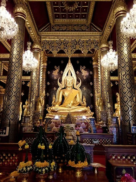 Buddha Chinnarat Wat Phra Sri Rattana Mahathat Tempel Phitsanulok Thailand — Stockfoto