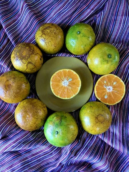 Frutas Naranjas Frescas Deliciosas Chiangmai Tailandia — Foto de Stock