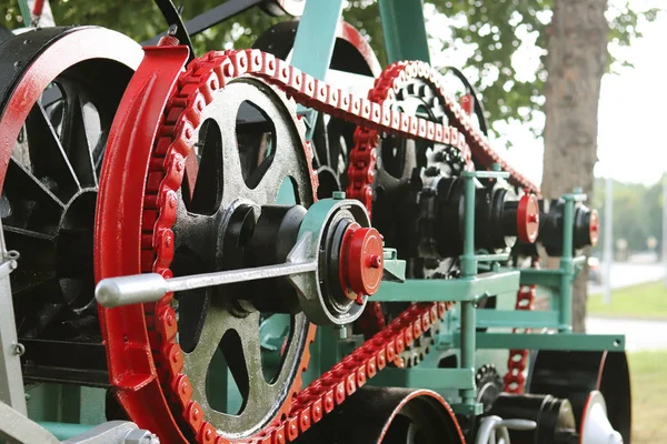 Aggregaat Met Wielen Vliegwielen Ketting Agrarische Mechanisme Voor Verwerking Van — Stockfoto