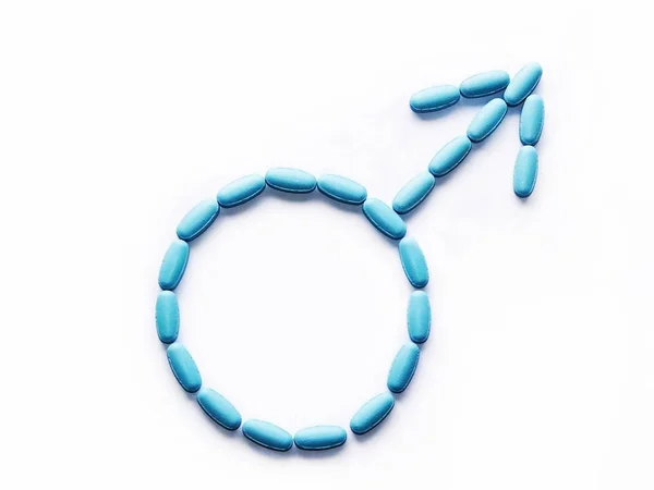 Viagra Pillen Sind Das Symbol Des Männlichen Eine Zunahme Der — Stockfoto