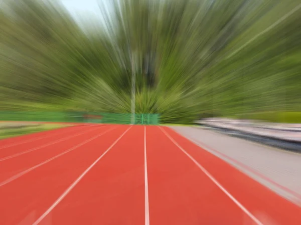 Tapis Roulant Rosso Allo Stadio Elemento Complesso Sportivo Rivestimento Esterno — Foto Stock