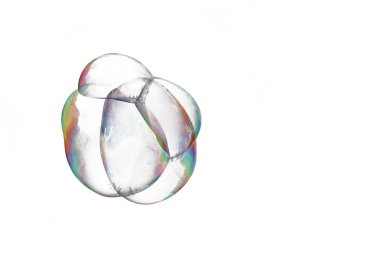 A bunch of soap bubbles isolated on a white background. A bunch of air cells. Zygote from transparent cells. Embryo in the initial stage of division. A group of microscopic single-celled organisms. clipart