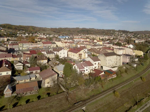 Strzyżów Polen 2018 Fotografi Den Gammala Delen Liten Stad Från — Stockfoto