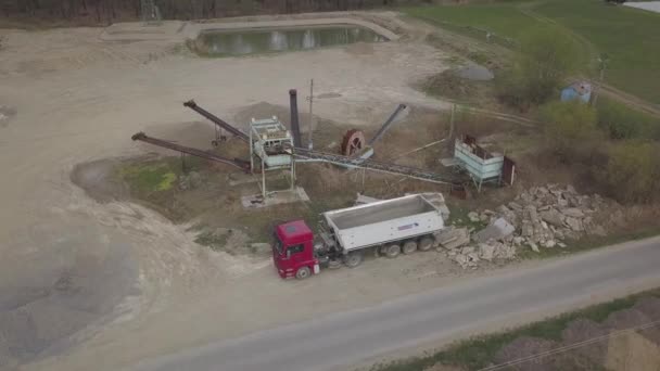 Éléments Équipement Pour Extraction Tri Des Décombres Production Matériaux Construction — Video