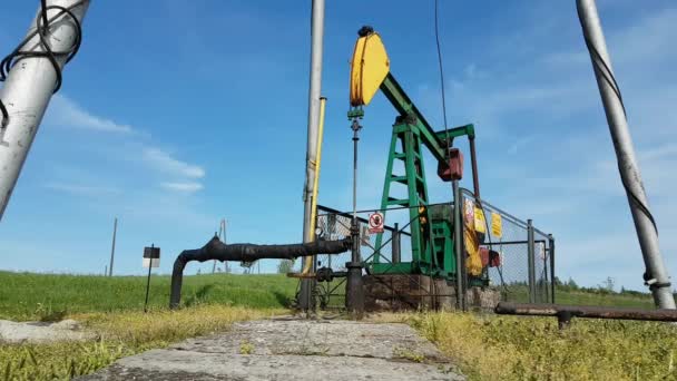 Estación Bombeo Aceite Trabajo Campo Raps Tansport Distribución Petróleo Tecnología — Vídeo de stock