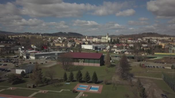 Gorlice Polsko 2019 Panorama Historického Centra Města Evropského Středověkého Města — Stock video