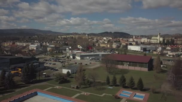 Gorlice Polônia 2019 Panorama Centro Histórico Cidade Medieval Europeia Nas — Vídeo de Stock