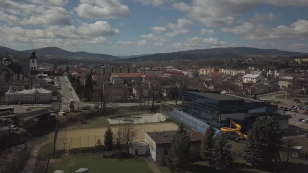 Gorlice Polônia 2019 Panorama Centro Histórico Cidade Medieval Europeia Nas — Vídeo de Stock