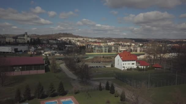 Gorlice Polônia 2019 Panorama Centro Histórico Cidade Medieval Europeia Nas — Vídeo de Stock