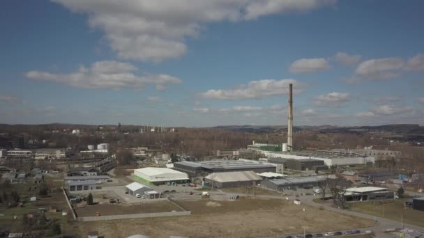 Gorlice Polen 2019 Industriële Regio Van Karpaten Stad Bovenaanzicht Van — Stockvideo