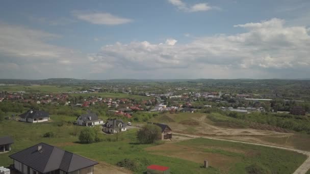 Panorama Vue Oiseau Europe Centrale Village Polonais Est Situé Entre — Video