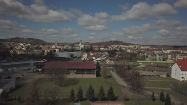 Gorlice Polônia 2019 Panorama Centro Histórico Cidade Medieval Europeia Nas — Vídeo de Stock