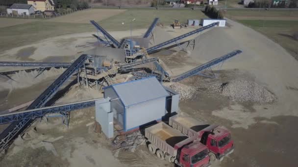 Elements Equipment Extraction Sorting Rubble Production Construction Materials Metal Construction — Stock Video