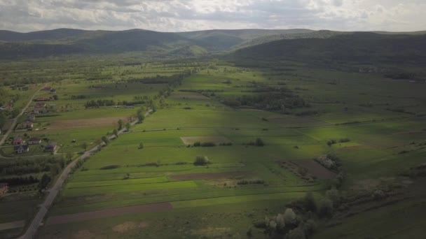 Панорама Висоти Пташиного Польоту Центральна Європа Місто Або Селище Розташоване — стокове відео