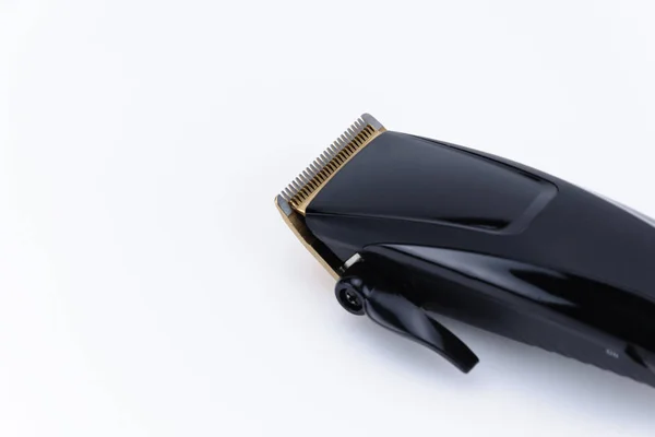 Close up of Hair Barber Clippers, Haircut accessories on white b — Stock Photo, Image