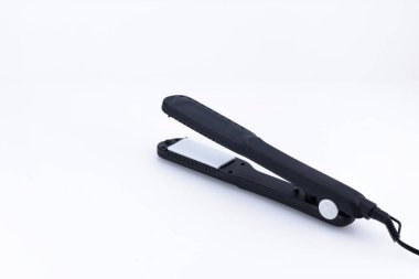 Kopya alanı ile beyaz arka planda gri saç demir.