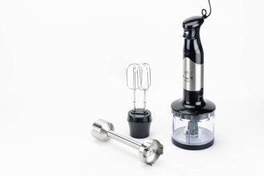 Kopya sp ile beyaz mat arka plan üzerinde aksesuar ile Blender