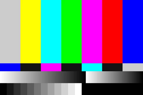 Ekran Telewizora Bez Kabla Sygnałowego Testowy Obraz Wideo — Zdjęcie stockowe