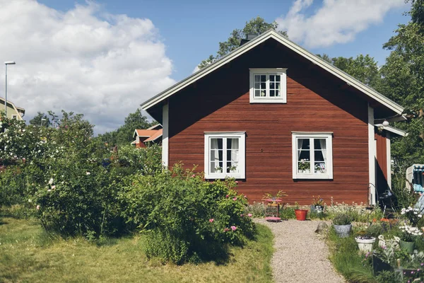Деревянный Дом Smaland Швеция — стоковое фото