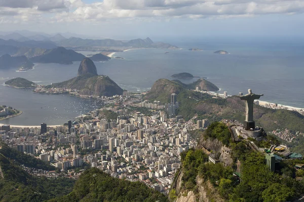 Aerial View Christ Redeemer Rio Janeiro Brazil — Stock Photo, Image