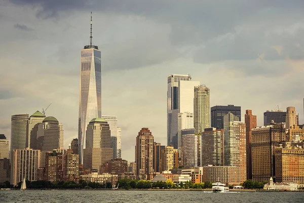 Manhattan Skyline Selectieve Focus — Stockfoto