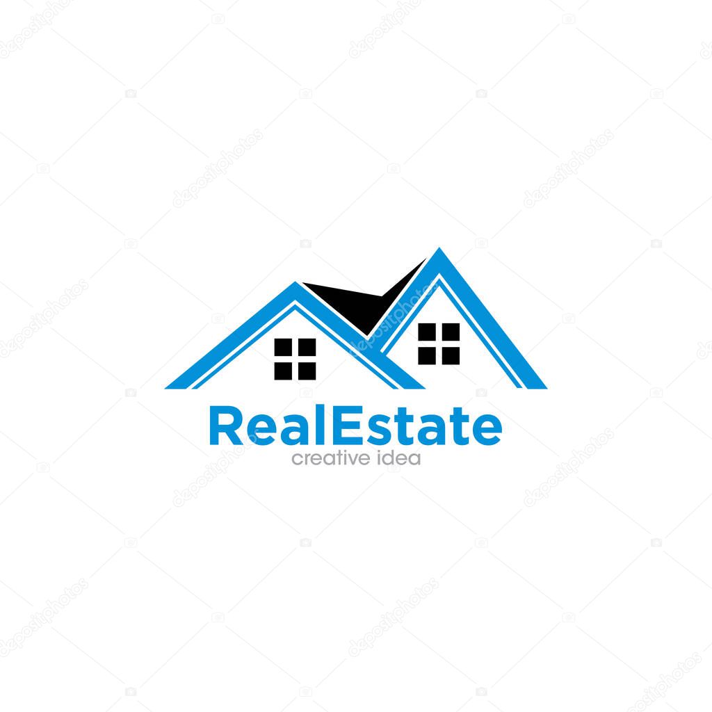 Real Estate Creative Concept Logo Design Template Vector