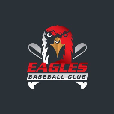 Spor Kartalı Yaratıcı Konsept Logo Tasarım Şablonu Vektörü