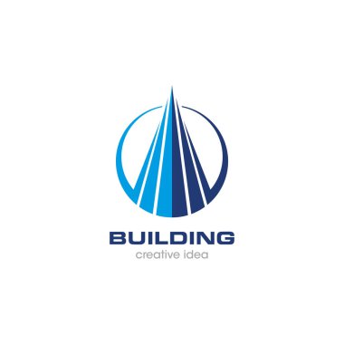 Creative Building Concept Logo Tasarım Şablonu Vektörü