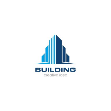 Creative Building Concept Logo Tasarım Şablonu Vektörü