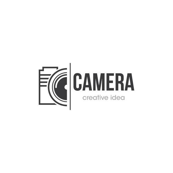 Kamera Kreatives Konzept Logo Design Template Vektor — Stockvektor