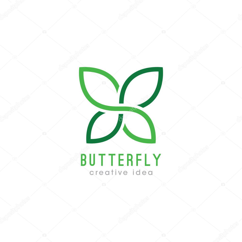 Creative Butterfly Concept Logo Design Template Vector