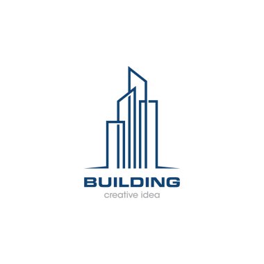 Creative Building Concept Logo Tasarım Şablonu Vektörü