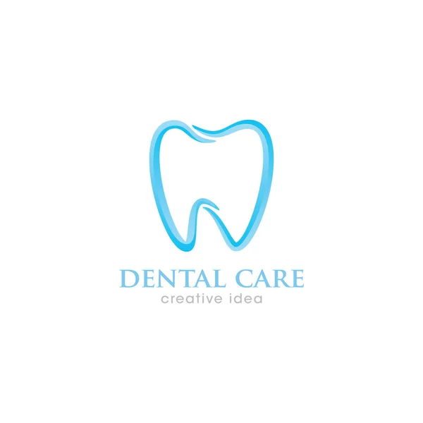 Dental Care Conceito Criativo Logo Design Modelo Vetor —  Vetores de Stock