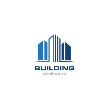 Creative Building Concept Logo Tasarım Şablonu Vektörü