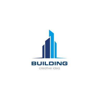 Creative Building Concept Logo Tasarım Şablonu Vektörü