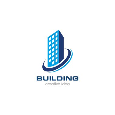 Creative Building Concept Logo Tasarım Şablonu Vektörü