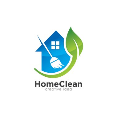 Creative Cleaning Concept Logo Tasarım Şablonu Vektörü