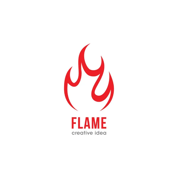 Creative Flame Concept Logo Design Mall Vector — Stock vektor