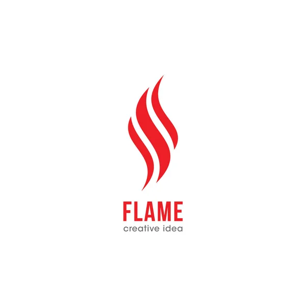 Creative Flame Concept Logo Design Mall Vector — Stock vektor