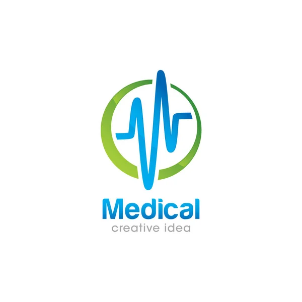 Creatief Medisch Concept Logo Ontwerp Sjabloon Vector — Stockvector