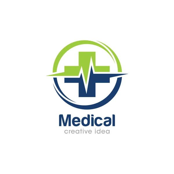 Vector Plantilla Diseño Logotipo Concepto Médico Creativo — Vector de stock