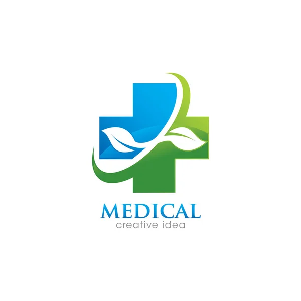 Creative Medical Concept Logo Design Sablon Vektor — Stock Vector