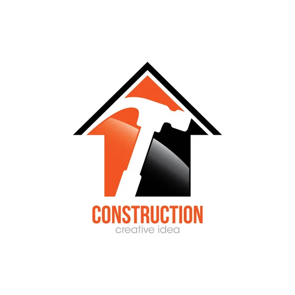 Criação Home Construção Conceito Logo Design Modelo Vetor — Vetor de Stock