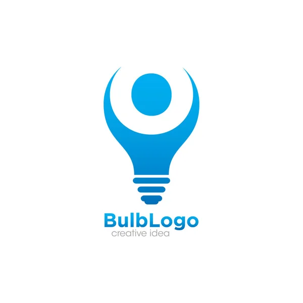 Творча Лампочка Концепція Логотипу Дизайн Шаблон Вектор — стоковий вектор